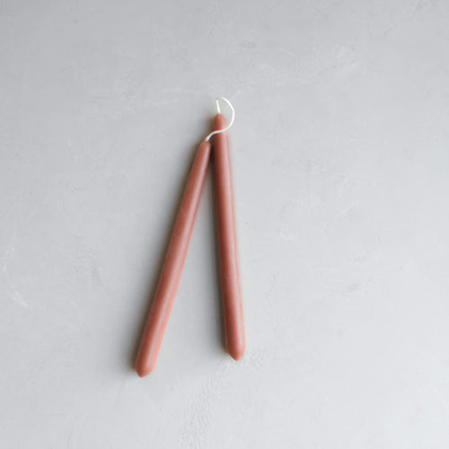 10" Beeswax Dipped Tapers_Terracotta