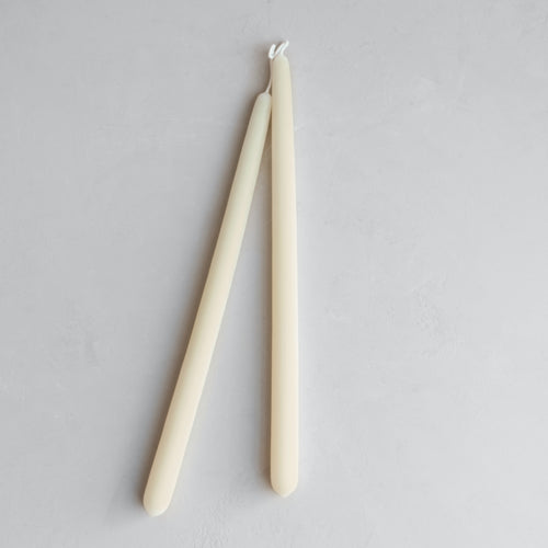 14" Beeswax Dipped Tapers_Ivory