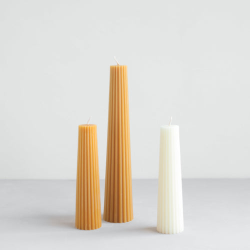 Greentree beeswax pillar candles