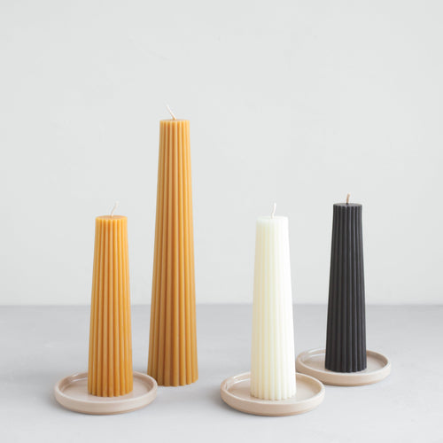 Greentree beeswax pillar candles