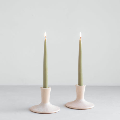 Lostine wooden taper candleholder