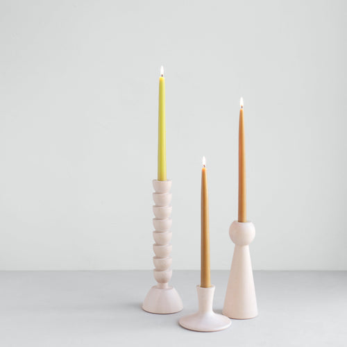 Lostine wooden taper candleholder