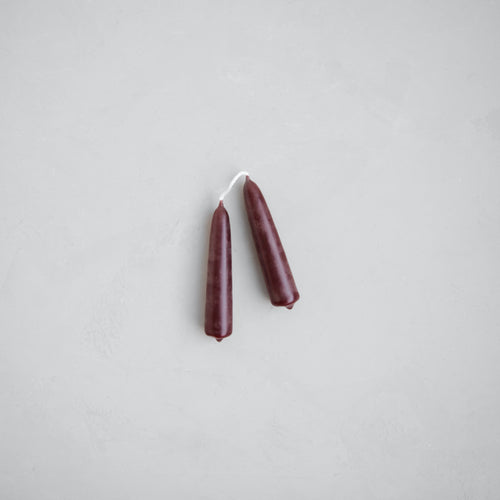 Shabbatbeeswaxcandles5in_Burgundy