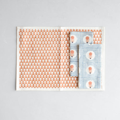 No. 3 Hand Block-Printed Napkins - Set of 2