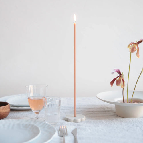 Ceramic Fleur Long Stem Candleholder