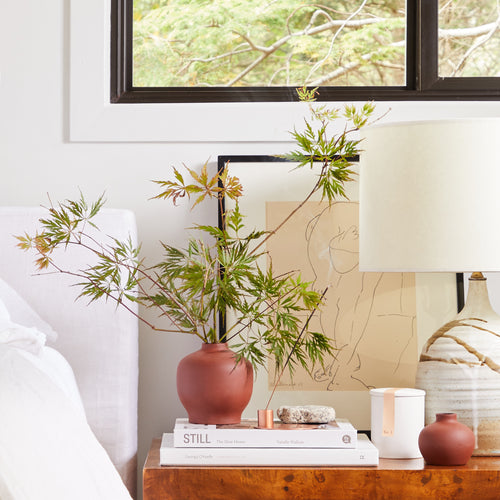 A sweet moment for any table, mantle, or shelf, the blossom vase’s organic and clean shape is both functional and beautiful. On their own or filled with delicate blooms, they pair perfectly with our ceramics collection.