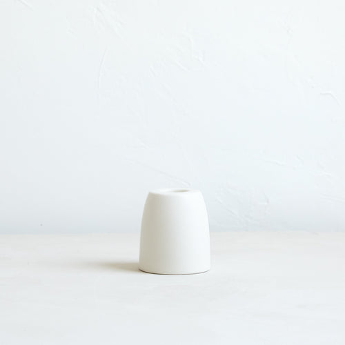 Petite Ceramic Taper Holder, Matte White