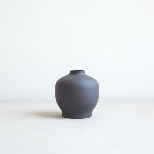 Ceramic Blossom bud vases_smoke_black