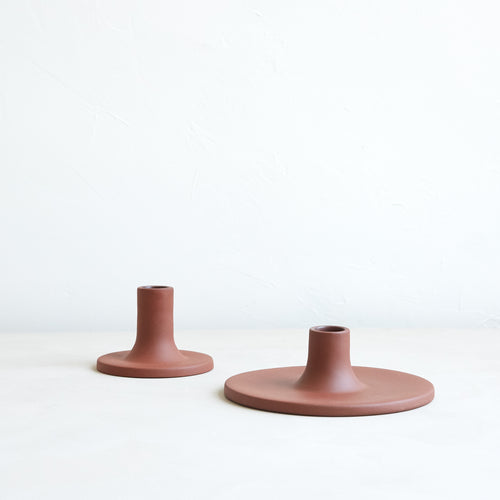 Pair Ceramic Taper Holders_Earth